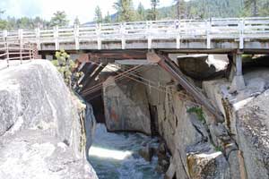 photo showing underside of the historic Stanislaus River Bridge