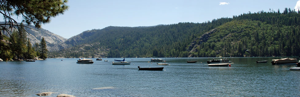 Pinecrest Lake boats, Tuolumne County, California